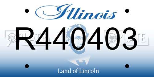 R440403 Illinois License Plate