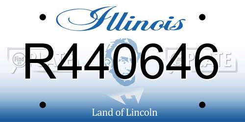 R440646 Illinois License Plate