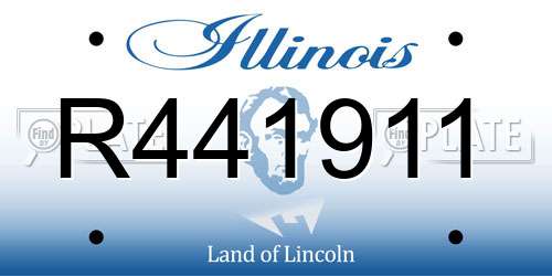 R441911 Illinois License Plate