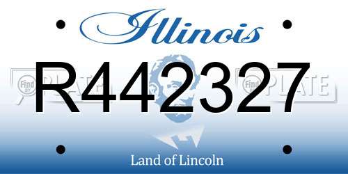 R442327 Illinois License Plate