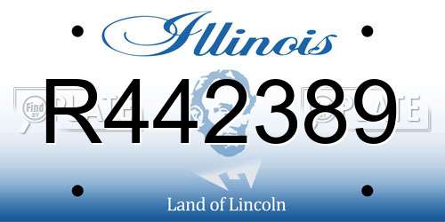 R442389 Illinois License Plate