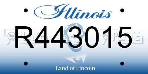 R443015 Illinois License Plate