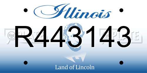 R443143 Illinois License Plate