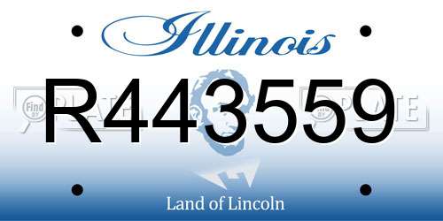 R443559 Illinois License Plate