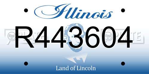R443604 Illinois License Plate