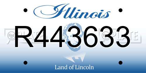 R443633 Illinois License Plate