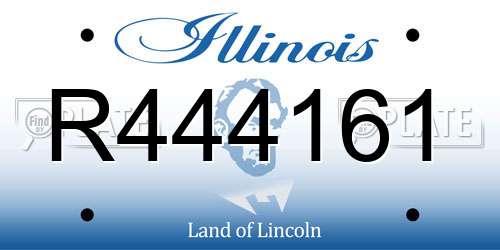 R444161 Illinois License Plate