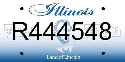 R444548 Illinois License Plate