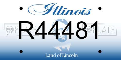 R44481 Illinois License Plate