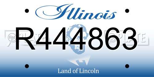 R444863 Illinois License Plate