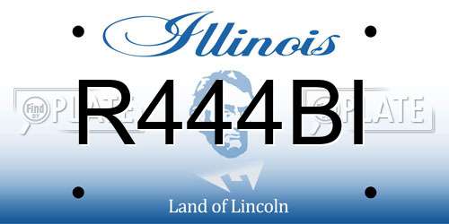R444BI Illinois License Plate