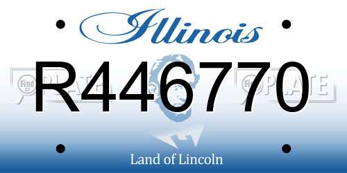 R446770 Illinois License Plate