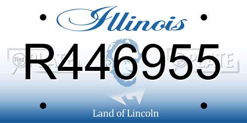 R446955 Illinois License Plate