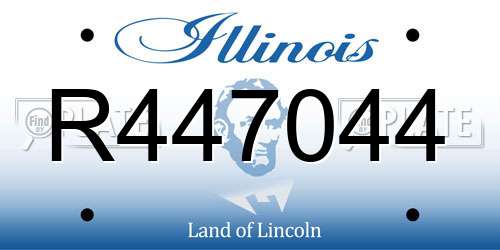 R447044 Illinois License Plate