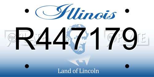 R447179 Illinois License Plate