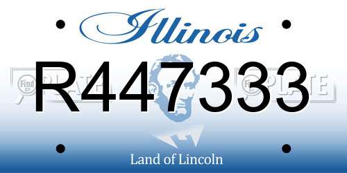 R447333 Illinois License Plate