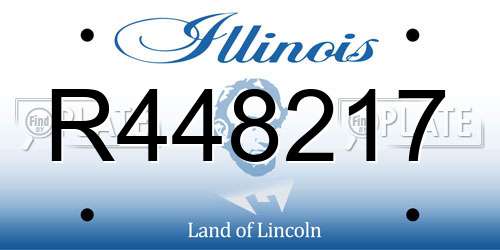 R448217 Illinois License Plate