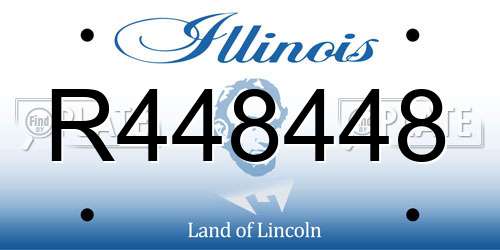 R448448 Illinois License Plate