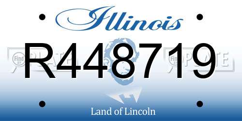 R448719 Illinois License Plate