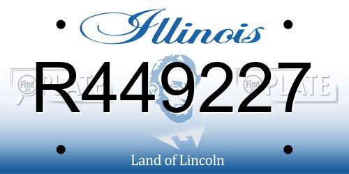 R449227 Illinois License Plate