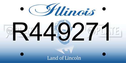 R449271 Illinois License Plate