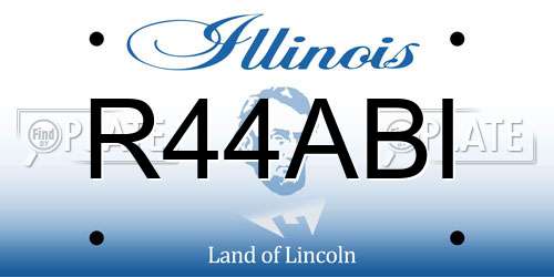 R44ABI Illinois License Plate