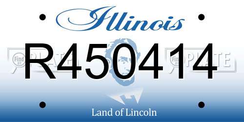R450414 Illinois License Plate