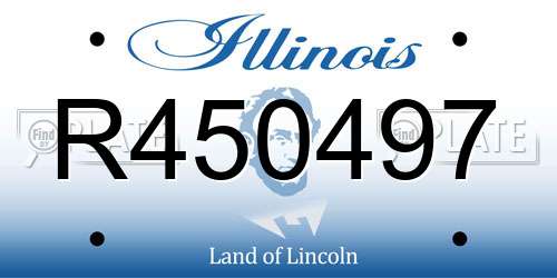 R450497 Illinois License Plate