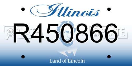R450866 Illinois License Plate