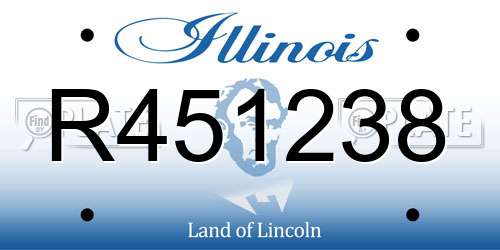 R451238 Illinois License Plate