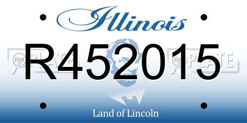 R452015 Illinois License Plate