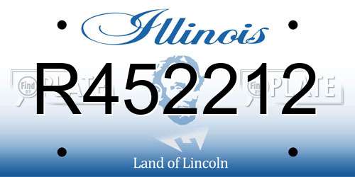 R452212 Illinois License Plate