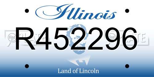 R452296 Illinois License Plate