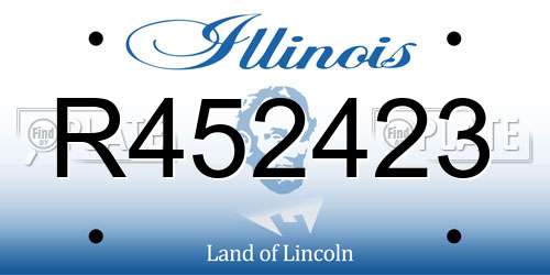 R452423 Illinois License Plate