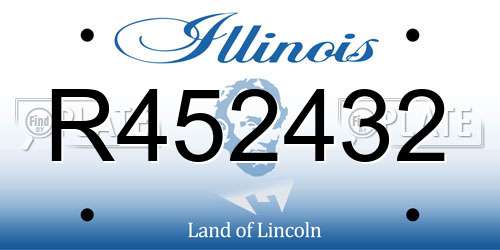 R452432 Illinois License Plate