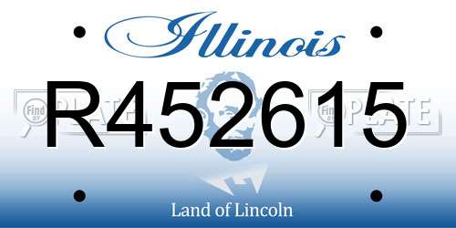R452615 Illinois License Plate