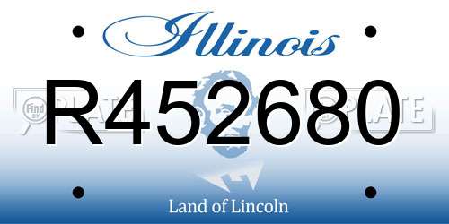 R452680 Illinois License Plate