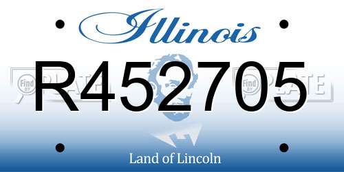 R452705 Illinois License Plate