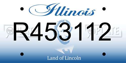 R453112 Illinois License Plate