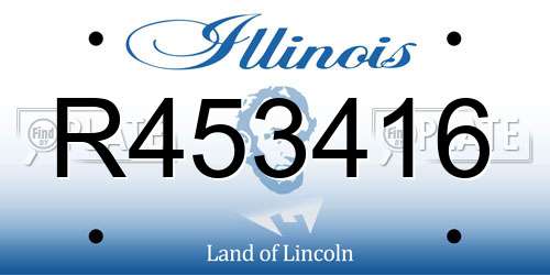 R453416 Illinois License Plate
