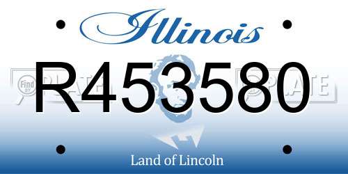R453580 Illinois License Plate