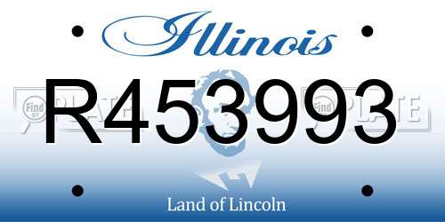 R453993 Illinois License Plate