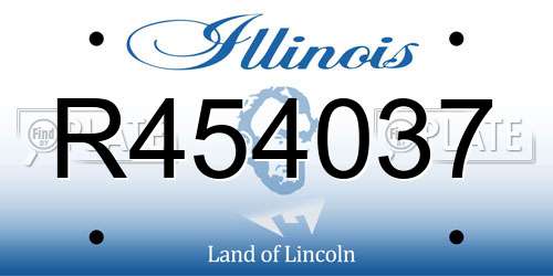 R454037 Illinois License Plate