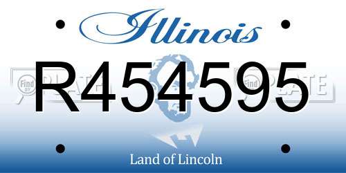 R454595 Illinois License Plate