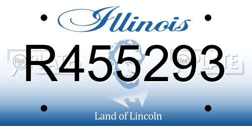 R455293 Illinois License Plate
