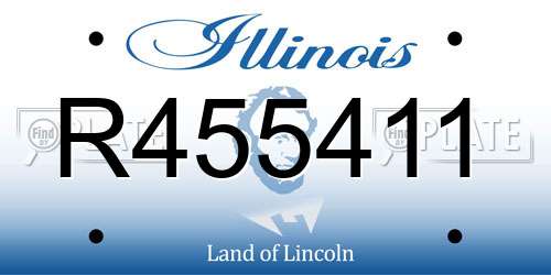 R455411 Illinois License Plate