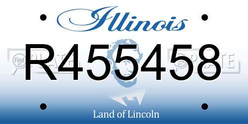 R455458 Illinois License Plate