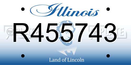 R455743 Illinois License Plate