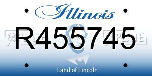 R455745 Illinois License Plate