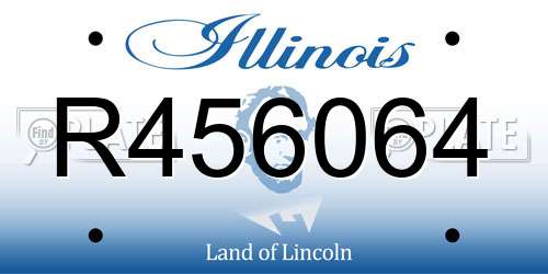 R456064 Illinois License Plate